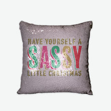 Sassy Little Christmas Sequin Reversible Pillow COVER