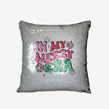 Merry Era Gold Sequin Reversible Pillow COVER