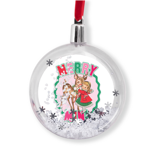 Merry Mini Snow Globe Ornaments