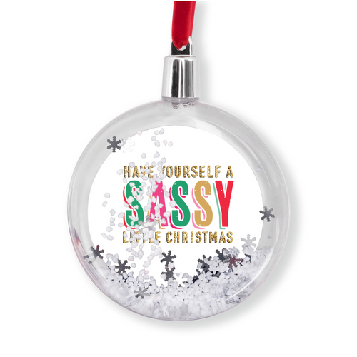 Sassy Little Christmas Snow Globe Ornaments