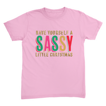 Sassy Little Christmas Glitter Effect T-Shirt