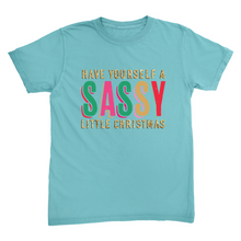 Sassy Little Christmas Glitter Effect T-Shirt