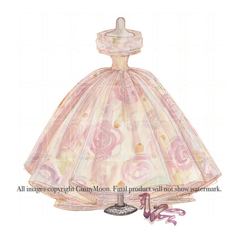 Giclee Fine Art Print, The Layla Dress - GinnyMoon